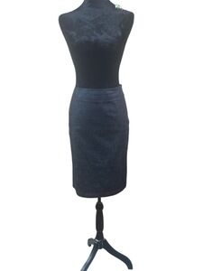 Cerutti 1881 Womens 8 Skirt Dark Denim Pencil Side Zipper Rear Slit Sophisticate